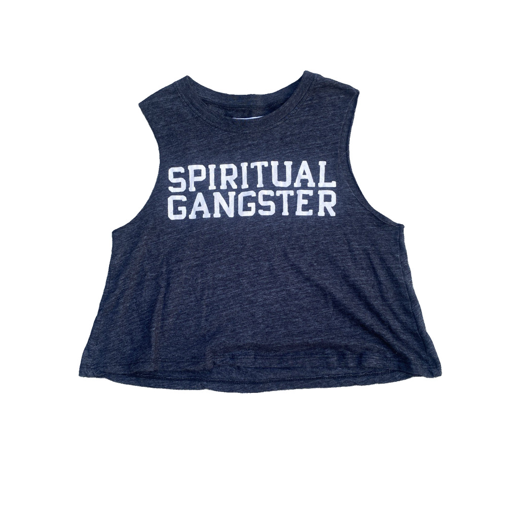 Spiritual Gangster Cropped Muscle Tank XS